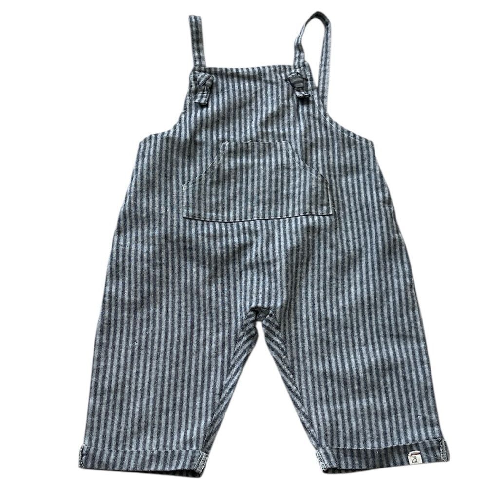 Me & Henry Stripe 100% Cotton Ahoy Overalls Jumpsuit Romper Unisex Toddler 2-3 Y